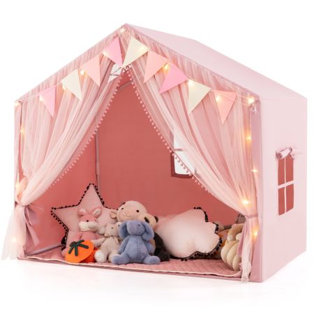 tenda da gioco per bambini con bandiera e luci a stella