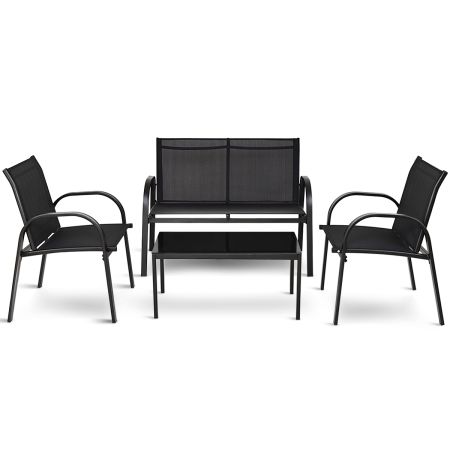 Set mobili da giardino Nero