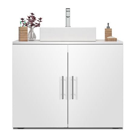 Armadio bagno con doppia anta per lavandino
