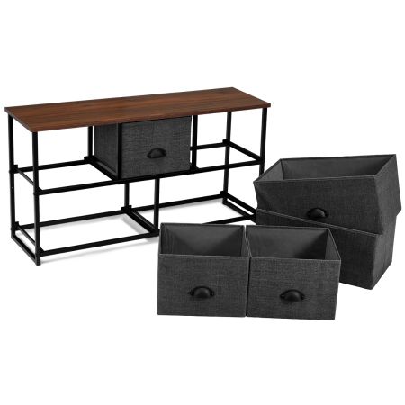 cassettiera con cassetti e scompartimenti