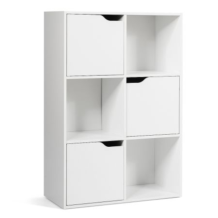 Armadietto con 6 cubi e ante di legno