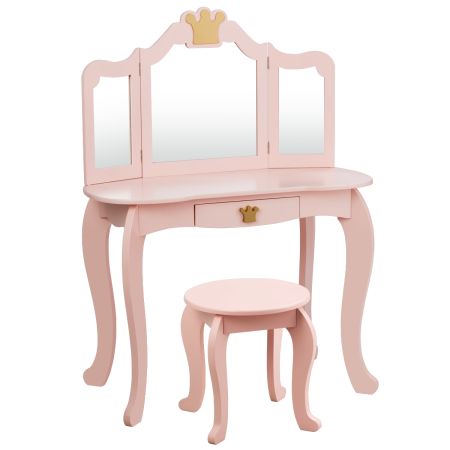 Set toeletta e sedia con cassetto