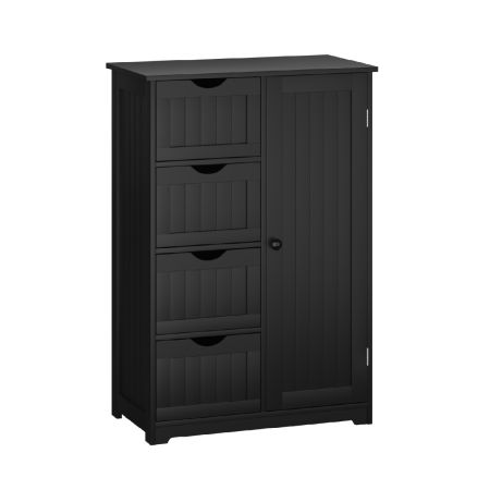 armadio di legno con 4 cassetti e mensola