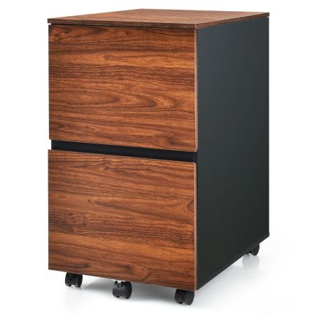 schedario mobile con 2 cassetti