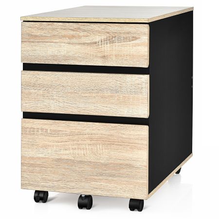 schedario mobile girevole con 3 cassetti