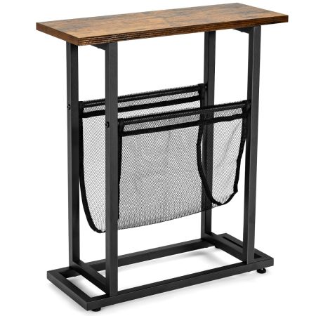 tavolino da salotto laterale con rete porta