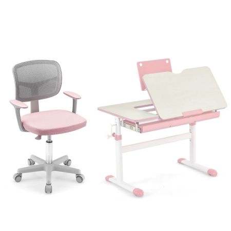 relaxdays Tavolo Bambini con Ombrellone, Set con 2 Sedie, da Campeggio
