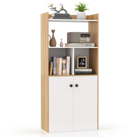 libreria con ripiano e porta
