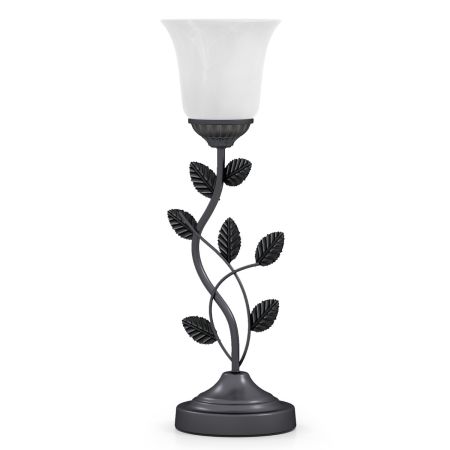 Lampada per comodino e divano lato vintage design tulipano fiore foglia metallo interruttore con controllo
