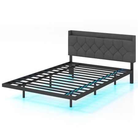 letto a piattaforma con testiera