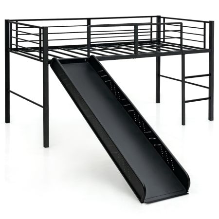letto singolo a soppalco con scala e scivolo