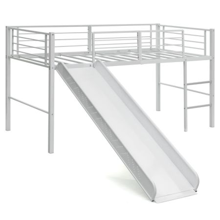 letto singolo a soppalco con scala e scivolo