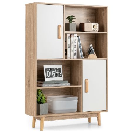 libreria di legno con 4 livelli