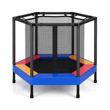 trampolino per saltare per interno ed esterno con rete di sicurezza