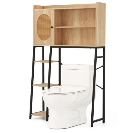 rack di stoccaggio sopra il wc in rattan pe