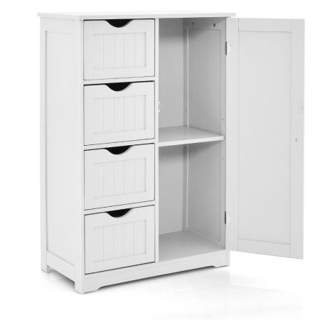 cassettiera in legno con sportello