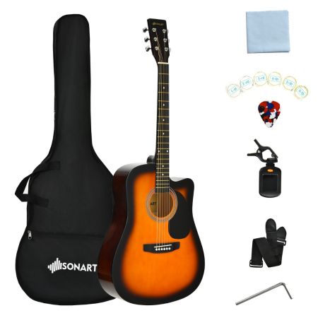 chitarra acustica in legno in stile classico
