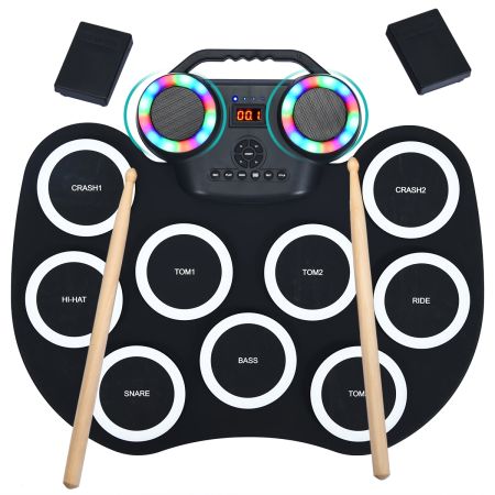 batteria elettronica avvolgibile con 9 pad