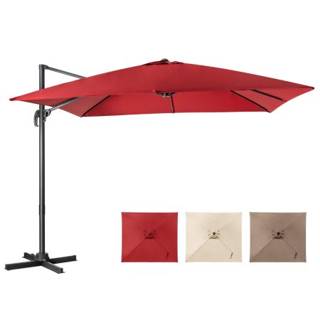 ombrellone 300 cm per cortile con rotazione a 360°