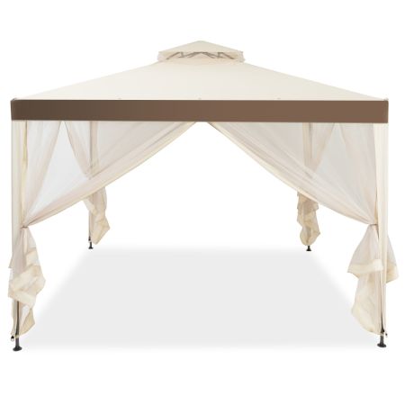 Gazebo a doppio tetto protegge anche dalle radiazioni UV, dal vento e dalla pioggia