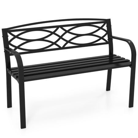 sedia da parco con schienale decorativo