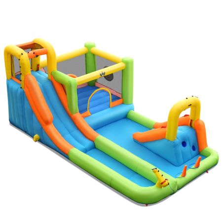 casa gonfiabile acquatica per bambini con parete di arrampicata