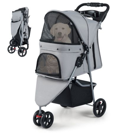 Passeggino per animali carrello da passeggio doppio per cuccioli
