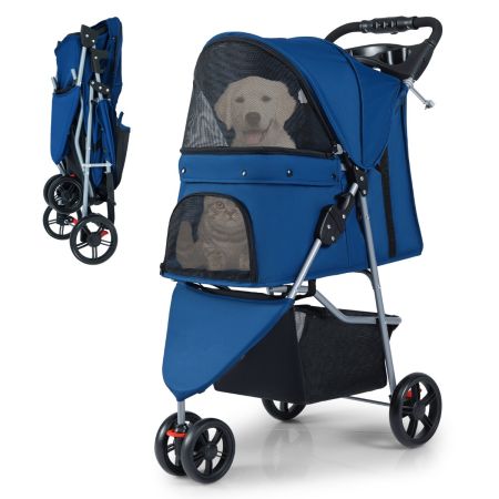 Passeggino per animali carrello da passeggio doppio per cuccioli
