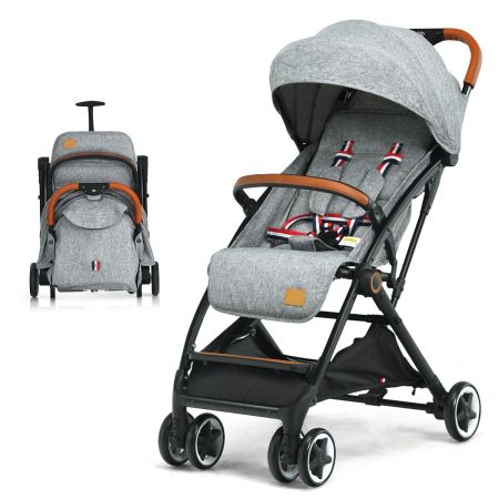passeggino leggero reclinabile grigio