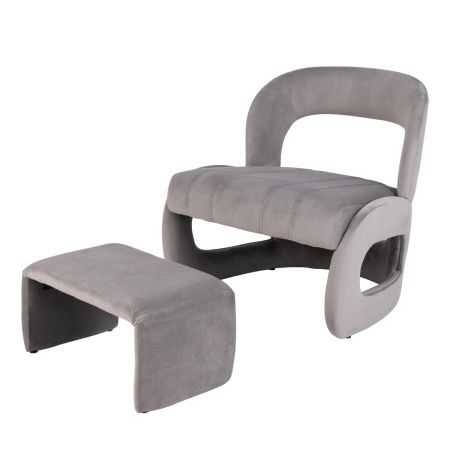 poltrona con pouf estraibile
