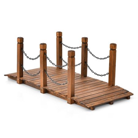 ponte ad arco con ringhiera con catene