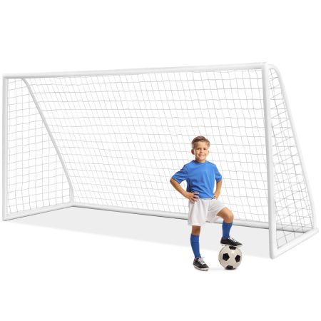 rete da calcio con robusta struttura in PVC