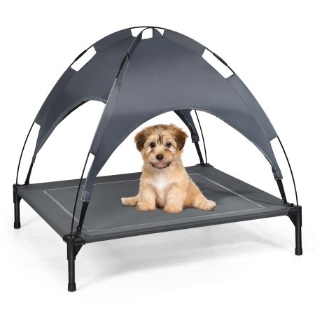 Lettino per cani con tettoia smontabile