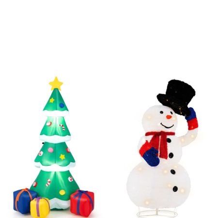 BELLE VOUS Ghirlanda Natalizia Multicolore 4 Pezzi – 8 Metri Di Decorazioni Lucide Per Albero, Porta E Camino – Rosso, Oro, Argento, Verde - 2
