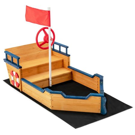 nave dei pirati di legno per giocare la sabbia