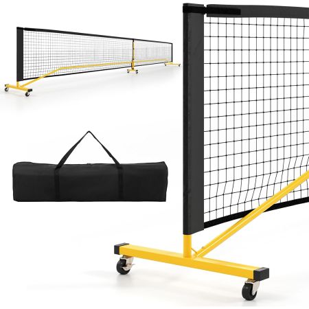 rete per pickleball portatile su ruote
