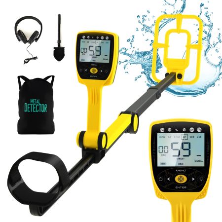 Rivelatore di metallo ad alta precisione con modalità Pinpoint DISC Notch All Metal, Metal detector impermeabile