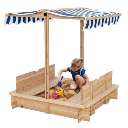 sabbiera in legno con panche trasformabili