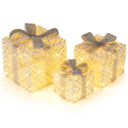 set 3 scatole regalo illuminate