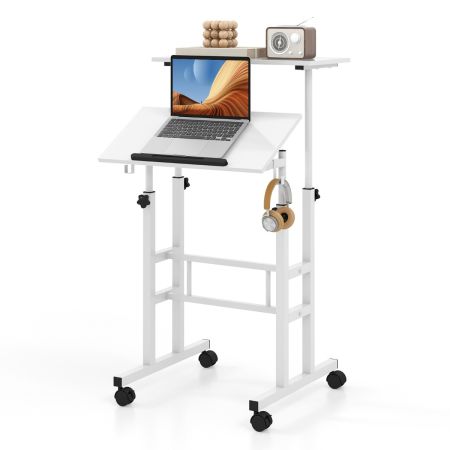 scrivania per laptop con ruote