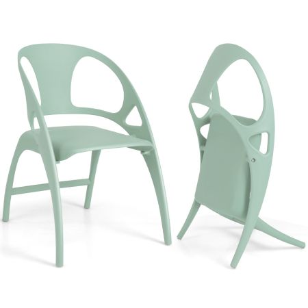 set di sedie da pranzo in plastica