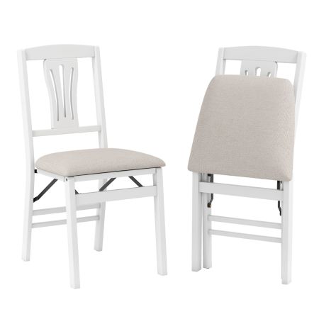 Sedie pieghevoli casa interno mobili ristorante elegante beige bianco
