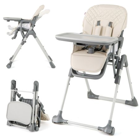 Mash Seggiolone Pieghevole Per Neonati E Bambini - Legno Faggio Salvia Con Cuscino E Vassoio Regolabile