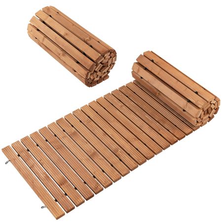sentiero di legno per giardino