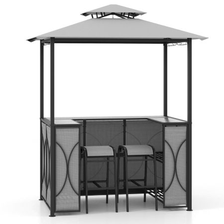 set bar da patio 3 pezzi con gazebo