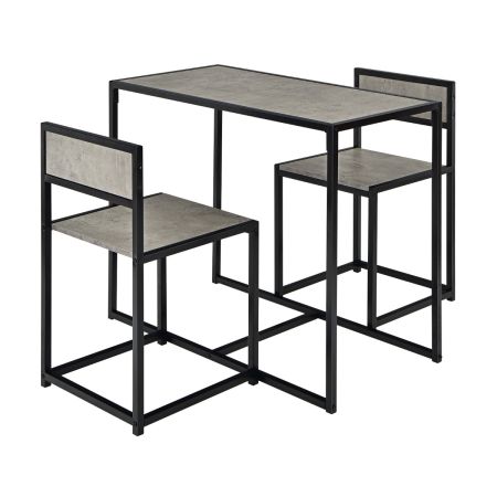 set da pranzo con struttura di metallo