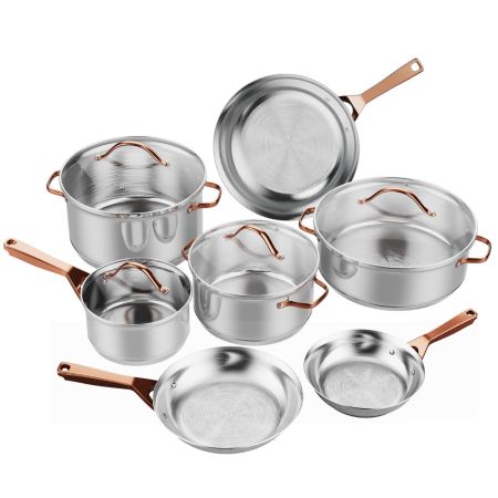  set di pentole in acciaio inox