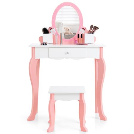 set di vanità per bambini con specchio
