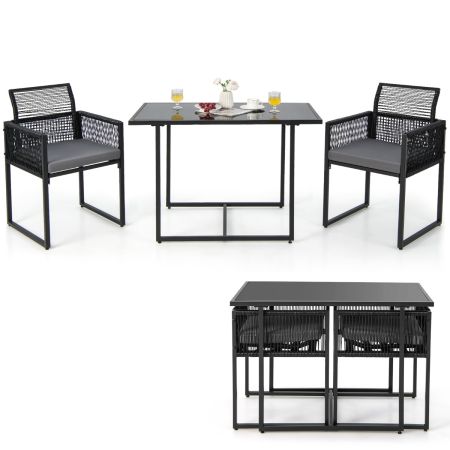 set tavolo e sedie da giardino