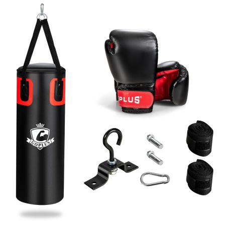 sacco da boxe 25,5 kg con sotto guanti